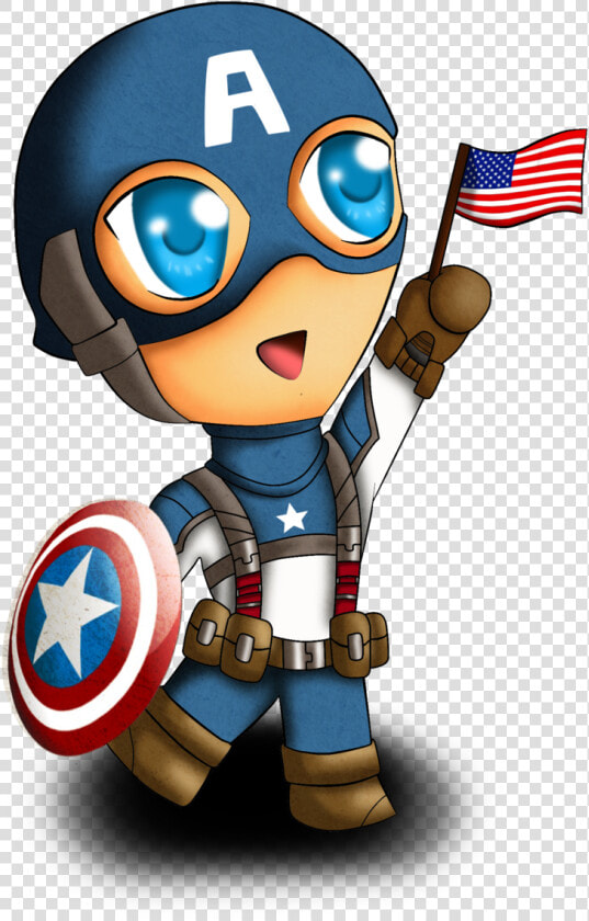 Hulk Clipart Captain America   Chibi Captain America Cartoon  HD Png DownloadTransparent PNG