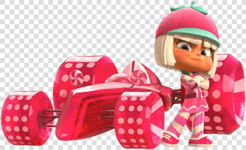 Taffyta Muttonfudge With Her Speedcar   Wreck It Ralph Sugar Rush Taffyta  HD Png DownloadTransparent PNG