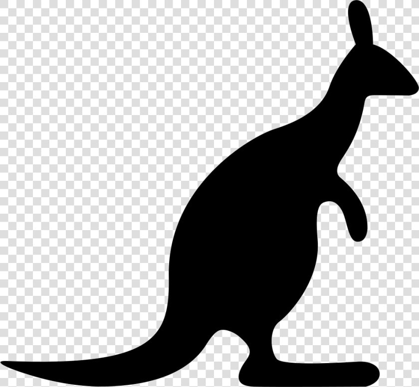 Kangaroo Looking Right   Silhouette Of A Kangaroo  HD Png DownloadTransparent PNG