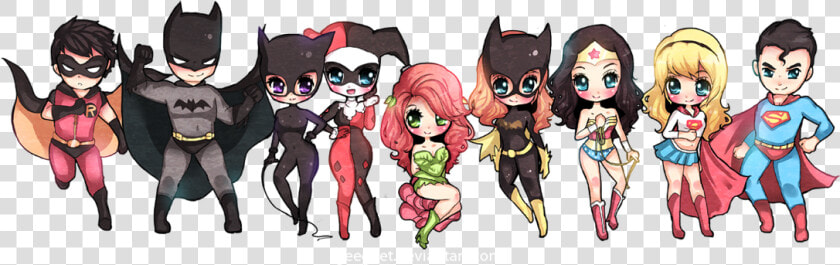 Transparent Chibi Dc Comics Robin Batman Catwoman Harley   Chibi Dc Superheroes  HD Png DownloadTransparent PNG