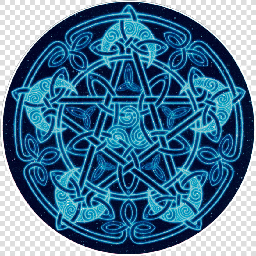 Bumper Sticker   Decal   Celtic Moon Pentacle  HD Png DownloadTransparent PNG