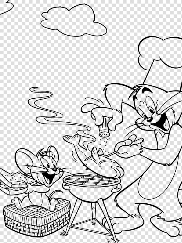 Tom Drawing Colour   Tom And Jerry Cook  HD Png DownloadTransparent PNG