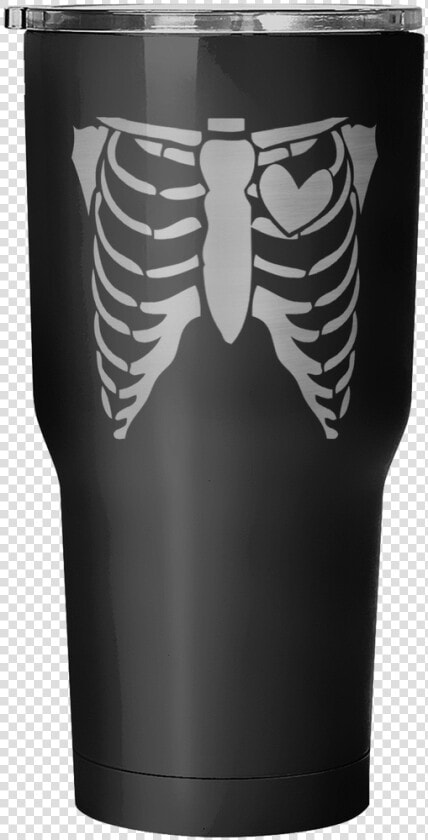 Rib Cage Heart 30 Oz   Halloween Costume Skeleton  HD Png DownloadTransparent PNG