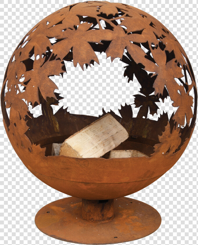 Fire Ball Laser Cut Leaves Rust   Esschert Design Brasero  HD Png DownloadTransparent PNG