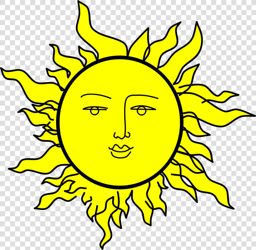 Sun With A Face   Sun With Face Clipart  HD Png DownloadTransparent PNG