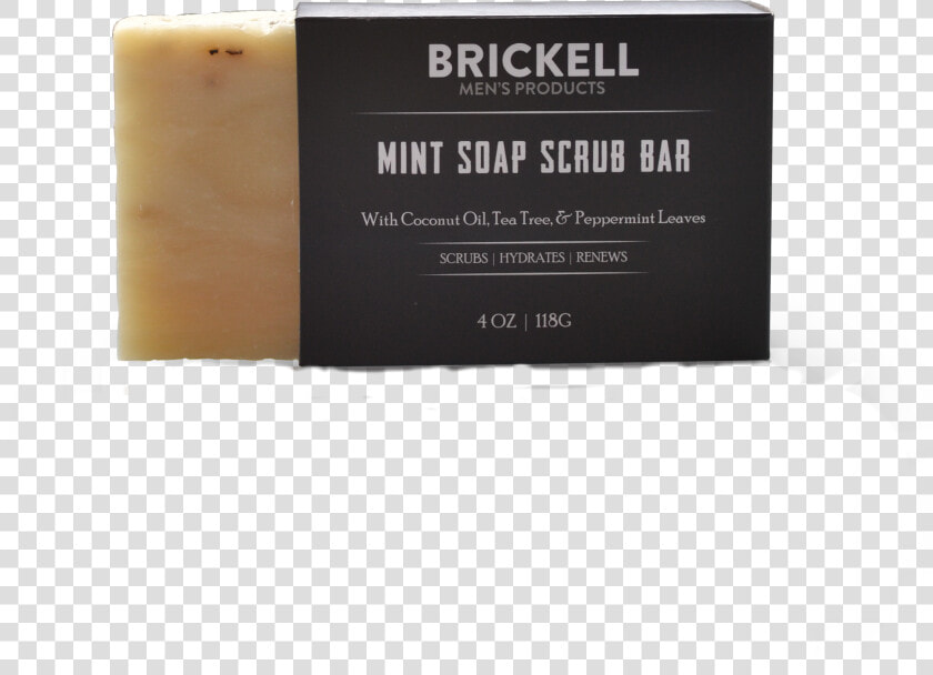 Brickell Soap Scrub Bar Mint  HD Png DownloadTransparent PNG