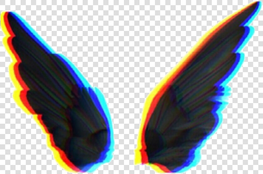  glitch  glitchy  glitter  snow  snapchat  tumblr  outline   Wings Logo  HD Png DownloadTransparent PNG