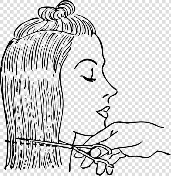 Cutting Woman S Hair   Cutting Hair Clipart  HD Png DownloadTransparent PNG