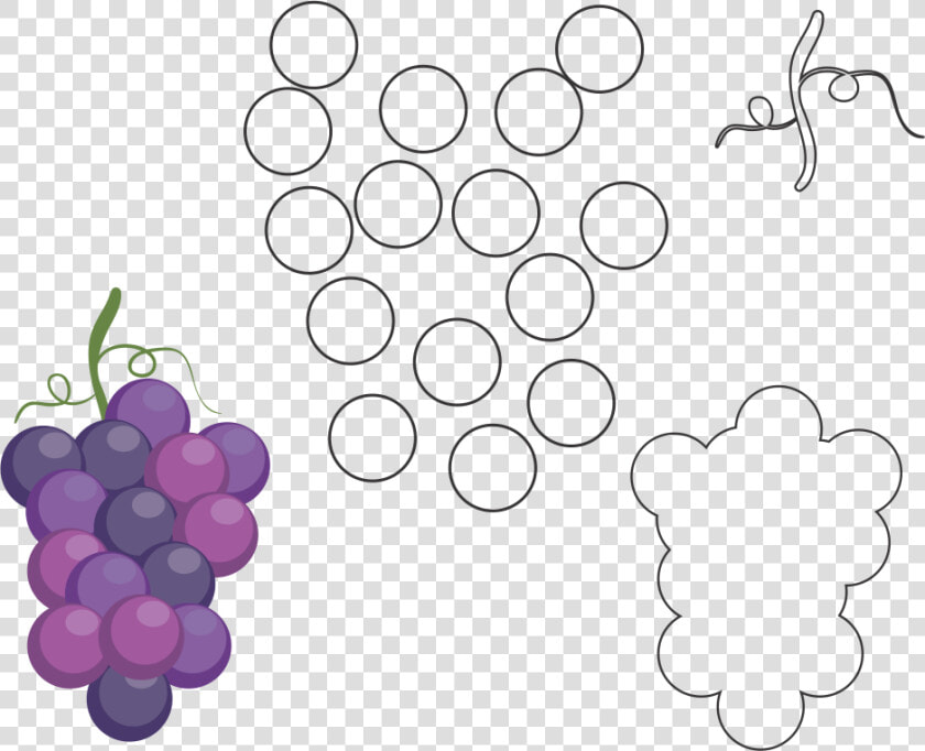 Clip Art Desenho De Uvas   Molde De Uva Em Eva  HD Png DownloadTransparent PNG