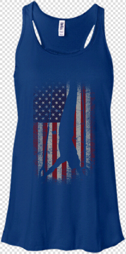 Gymnastic American Flag Gymnastics Rings Men women   Bella   Canvas Women  39 s B8800 Flowy Racerback Tank  HD Png DownloadTransparent PNG