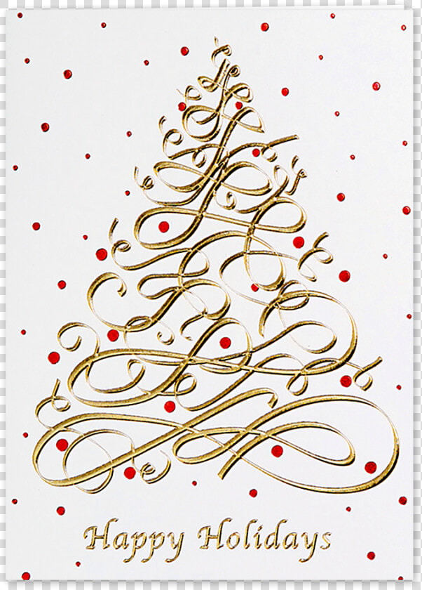 Picture Of Modern Tree Greeting Card   Happy Holiday Greetings  HD Png DownloadTransparent PNG