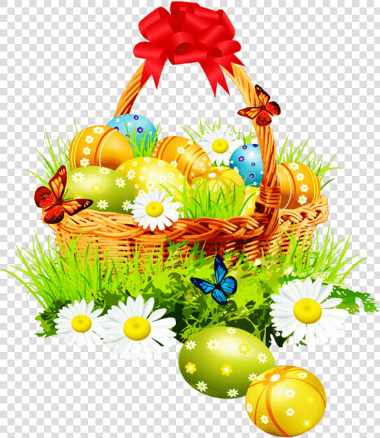 Flower Basket Clipart   Easter Basket Png  Transparent PngTransparent PNG