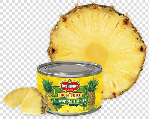 Pineapple Tidbits In 100  Juice   Del Monte Crushed Pineapple In 100  Juice  HD Png DownloadTransparent PNG