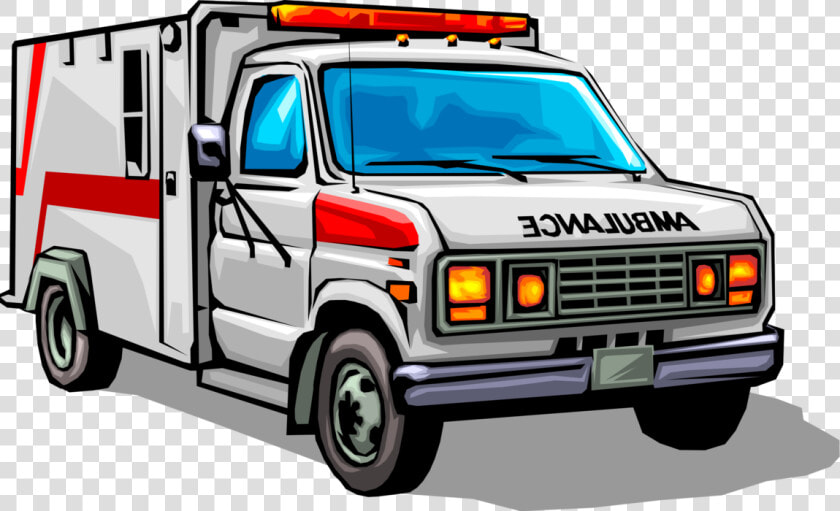 Vector Illustration Of Emergency Medical Service Paramedic   Ambulance Clip Art Free  HD Png DownloadTransparent PNG