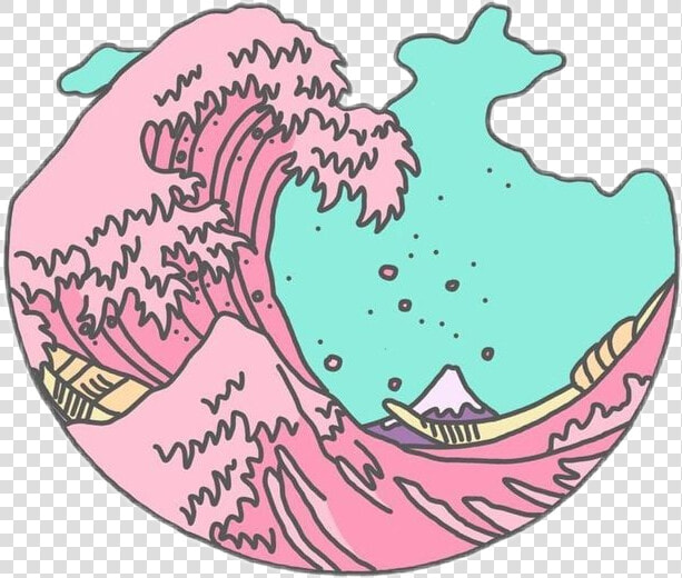  sea  wave  seawaves  waves  pink   Aesthetic Stickers Png  Transparent PngTransparent PNG