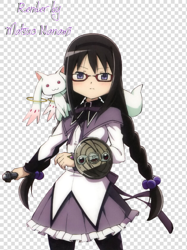 Render Homura Akemi Et Kyubey   Magia Record Vs Mahou Shoujo  HD Png DownloadTransparent PNG