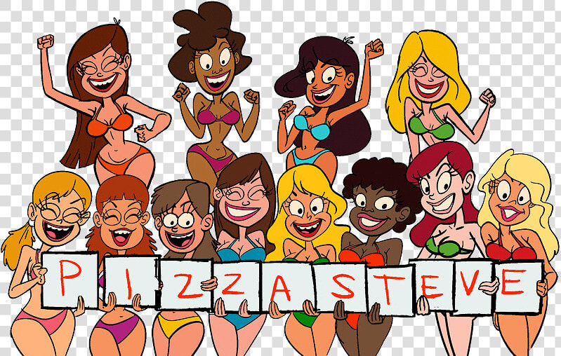 Uncle Grandpa Pizza Steve S Babes   Png Download   Uncle Grandpa Pizza Steve Girls  Transparent PngTransparent PNG