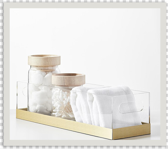 Acrylic And Metallic Caddy   Coffee Table  HD Png DownloadTransparent PNG