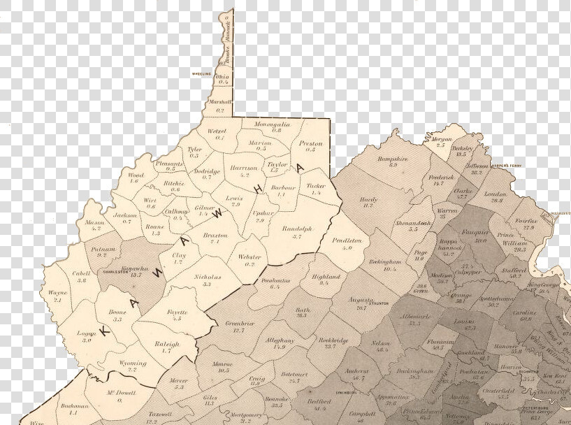 The Percentage Of Population Held In Slavery Was Lower   Virginia Pre Civil War  HD Png DownloadTransparent PNG