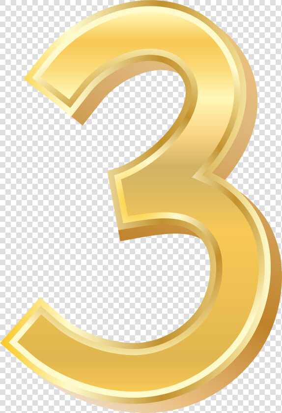 Gold Style Number Three Png Clip Art Image   Number Three Png Gold  Transparent PngTransparent PNG