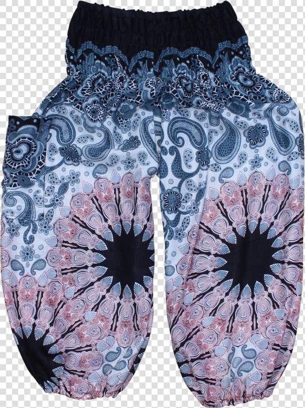 White Mandala Kids Harem Pants Bohemian Island   Board Short  HD Png DownloadTransparent PNG