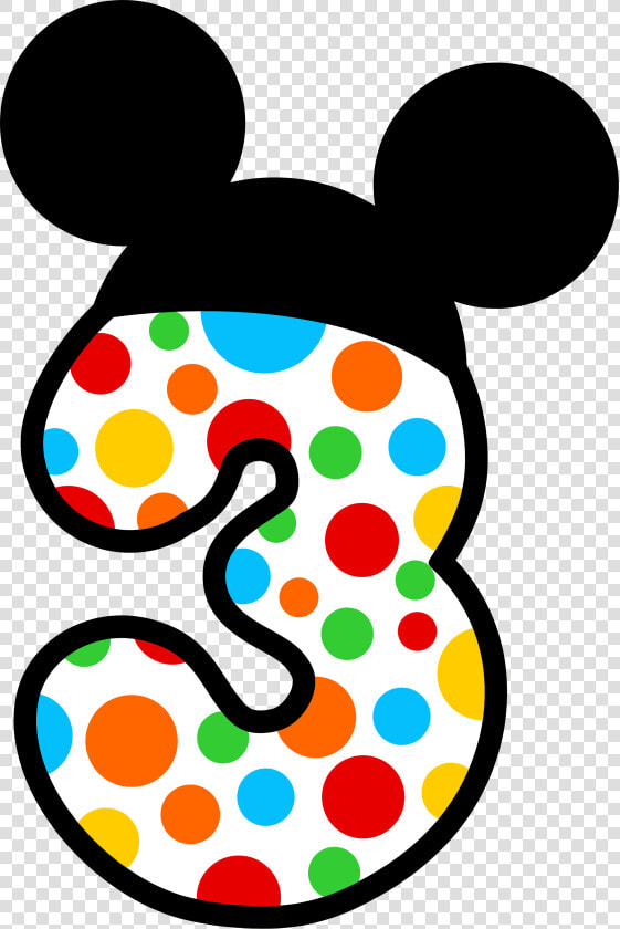 Mickey Mouse Baseball Embroidery Design Clipart Vector   Numero 3 Mickey Mouse  HD Png DownloadTransparent PNG