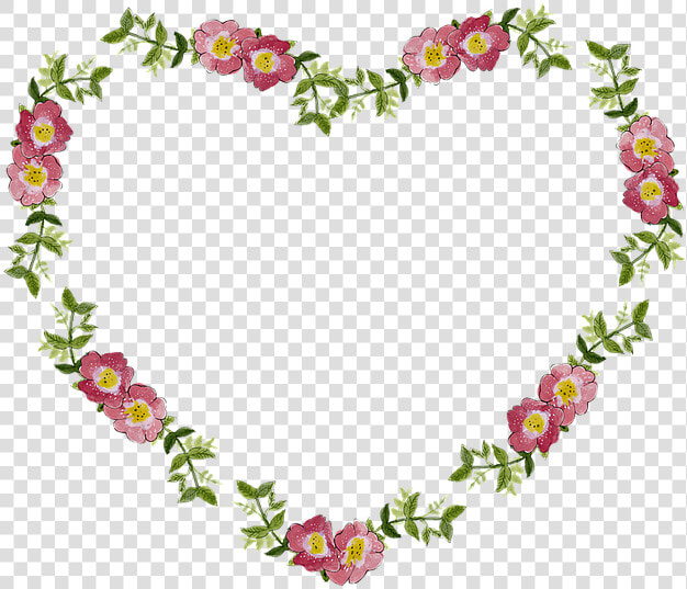 Floral  Flower  Frame  Heart  Decorative  Scrapbooking   Heart Of Flowers Png  Transparent PngTransparent PNG