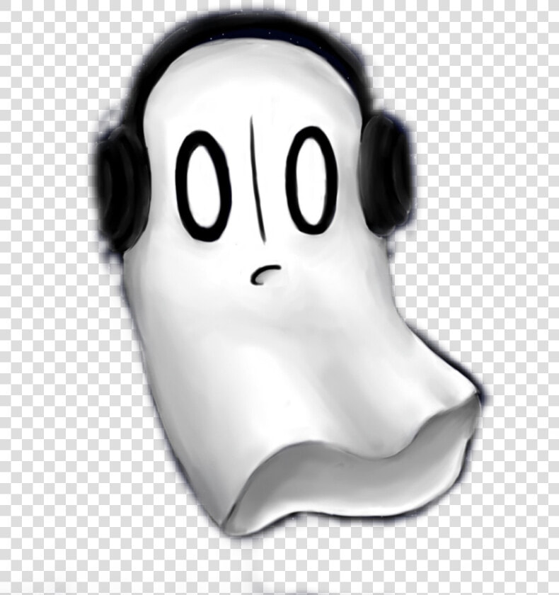  ghost  napstablook  spooky  spoopy   Headphones  HD Png DownloadTransparent PNG