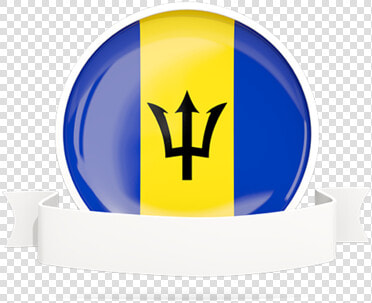 Flag With Empty Ribbon   Barbados Flag  HD Png DownloadTransparent PNG