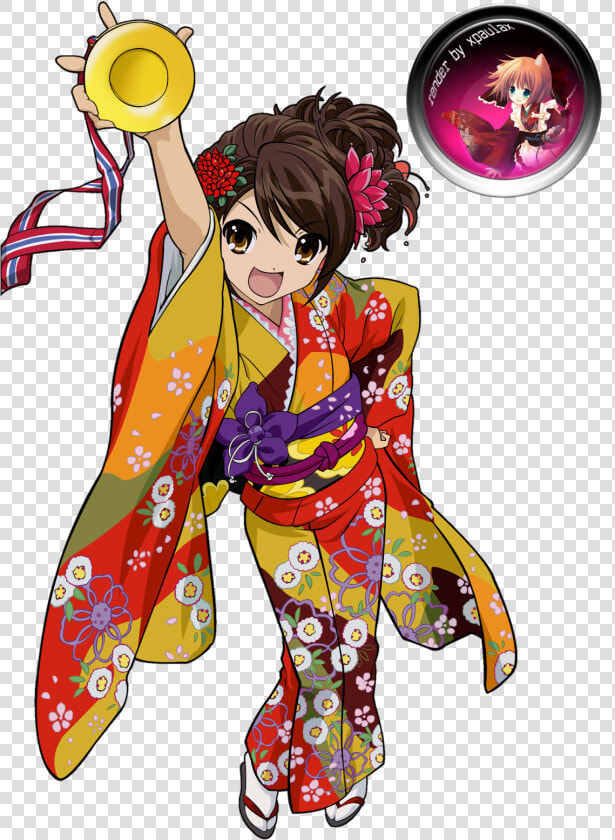 Renders Suzumiya Haruhi   Haruhi Suzumiya Kimono  HD Png DownloadTransparent PNG