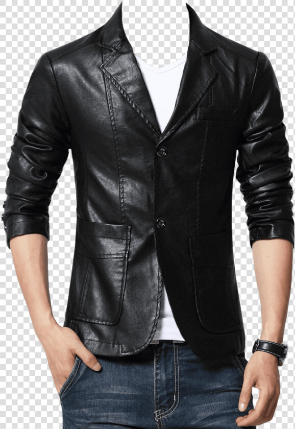 Blazer   Leather Men Jacket Png  Transparent PngTransparent PNG