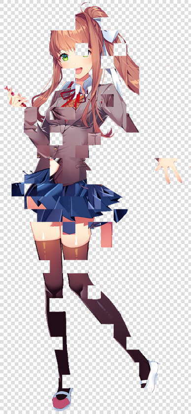 Clip Art Monika Glitch   Doki Doki Literature Club Monika Glitch  HD Png DownloadTransparent PNG