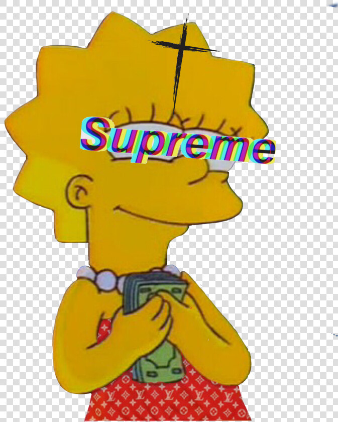 Simpsons Aesthetic Edits Pictures And Ideas On Carver   Lisa Simpson With Money  HD Png DownloadTransparent PNG