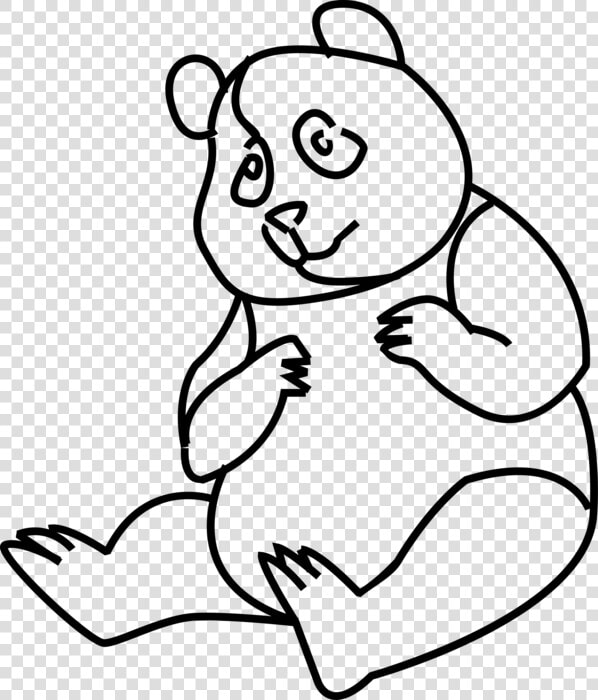 Vector Illustration Of Chinese Giant Panda Bear Endangered   Line Art  HD Png DownloadTransparent PNG