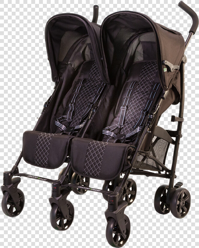 Guzzie Guss Black Twice   Guzzie Guss Twice Double Umbrella Stroller Black  HD Png DownloadTransparent PNG