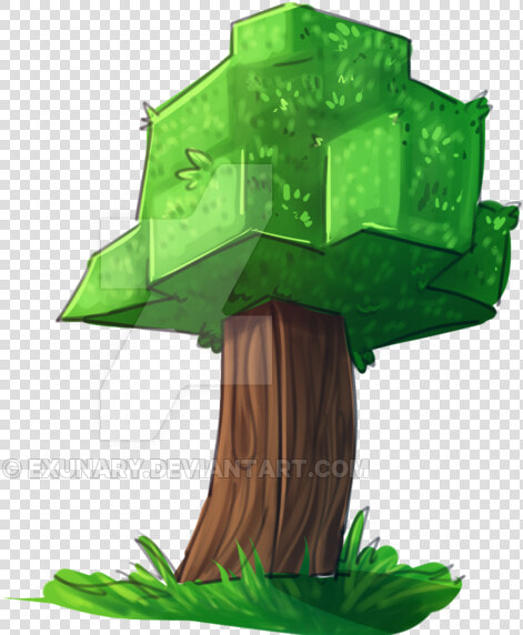 Tree With Face Clipart Vector Transparent Library Minecraft   Minecraft Tree Png  Png DownloadTransparent PNG