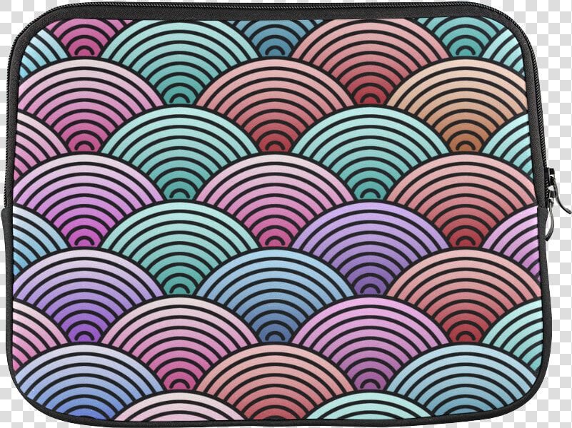 Colorful Concentric Circles Pattern Custom Laptop Sleeve  HD Png DownloadTransparent PNG