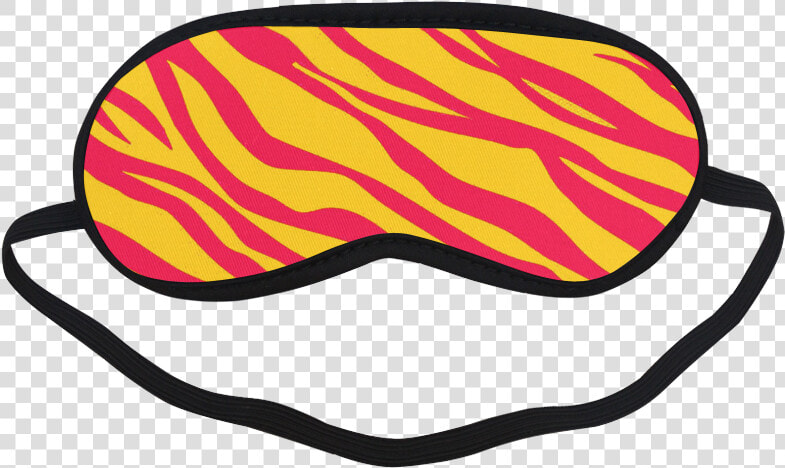 Red On Orange Zebra Stripes Sleeping Mask   Funny Sleeping Eye Mask Design  HD Png DownloadTransparent PNG