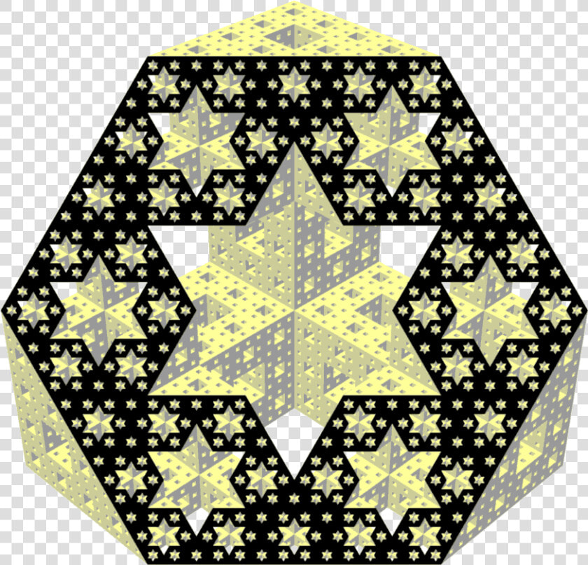 Menger Sponge Diagonal Section   Menger Sponge Cross Section  HD Png DownloadTransparent PNG