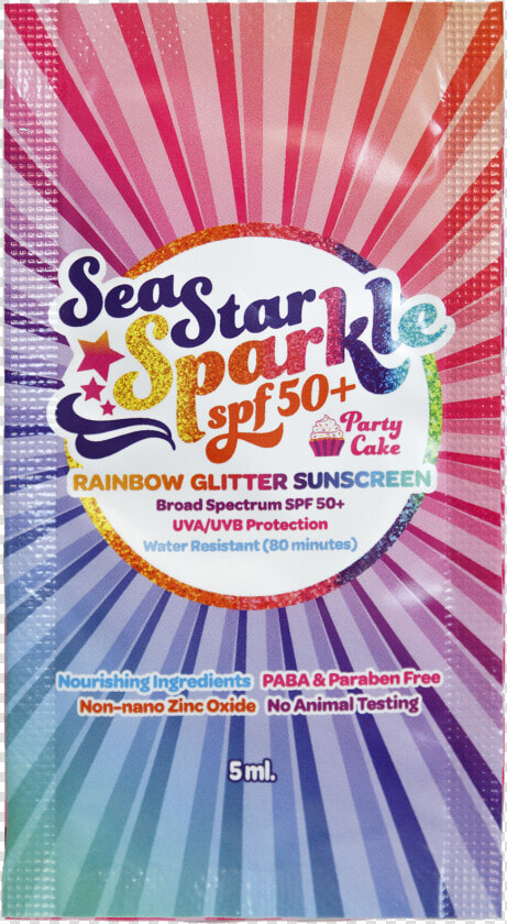 10 Seastar Sparkle Spf50 Travel Packets   Party Cake   Poster  HD Png DownloadTransparent PNG