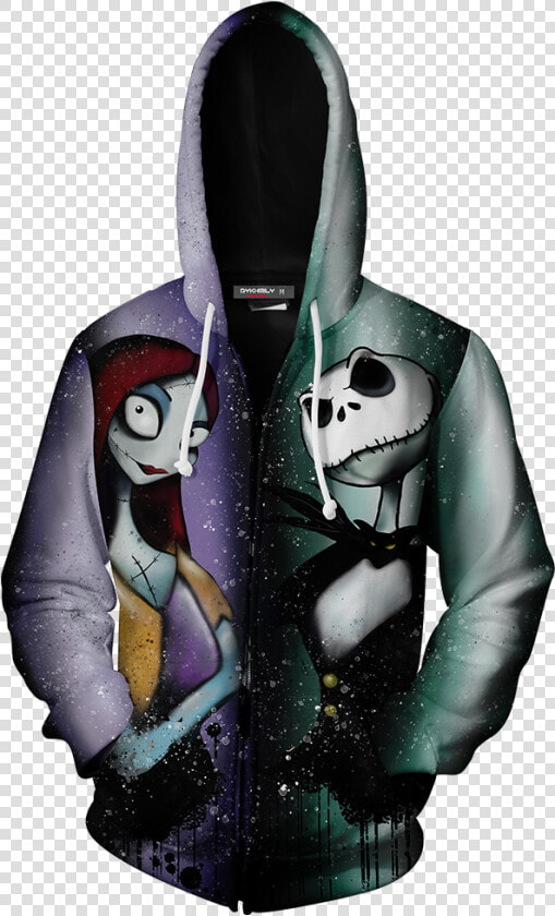 The Nightmare Before Christmas Jack  amp  Sally Zip Up   Forever Young Egresados Buzos  HD Png DownloadTransparent PNG