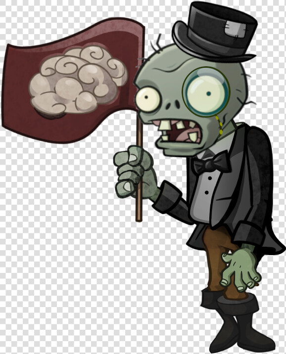 Sir Flag Zombie   Zombie Plant Vs Zombie  HD Png DownloadTransparent PNG