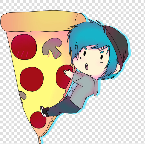 Image Of Hugging Pizza Sticker  HD Png DownloadTransparent PNG