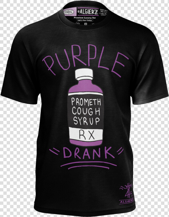 Purple Drank T shirt  Black   Active Shirt  HD Png DownloadTransparent PNG