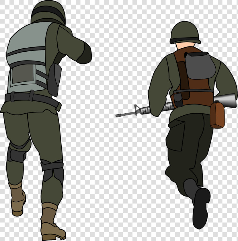 Png Soldiers Fighting   Soldier Back View Png  Transparent PngTransparent PNG