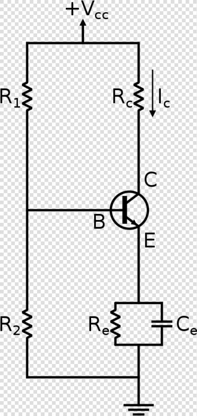 Transparent White Divider Line Png   Fixed Bias Circuit Diagram  Png DownloadTransparent PNG