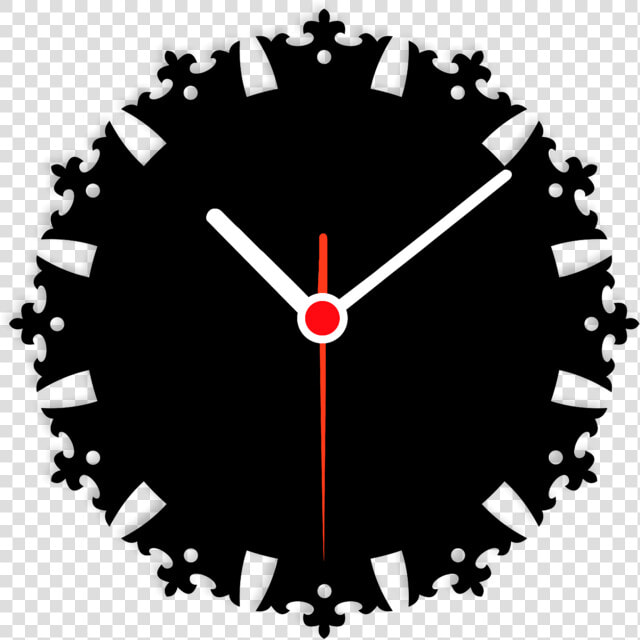 Balaji Times Wall Clock Clock088   Flower Flower Shape Silhouette  HD Png DownloadTransparent PNG