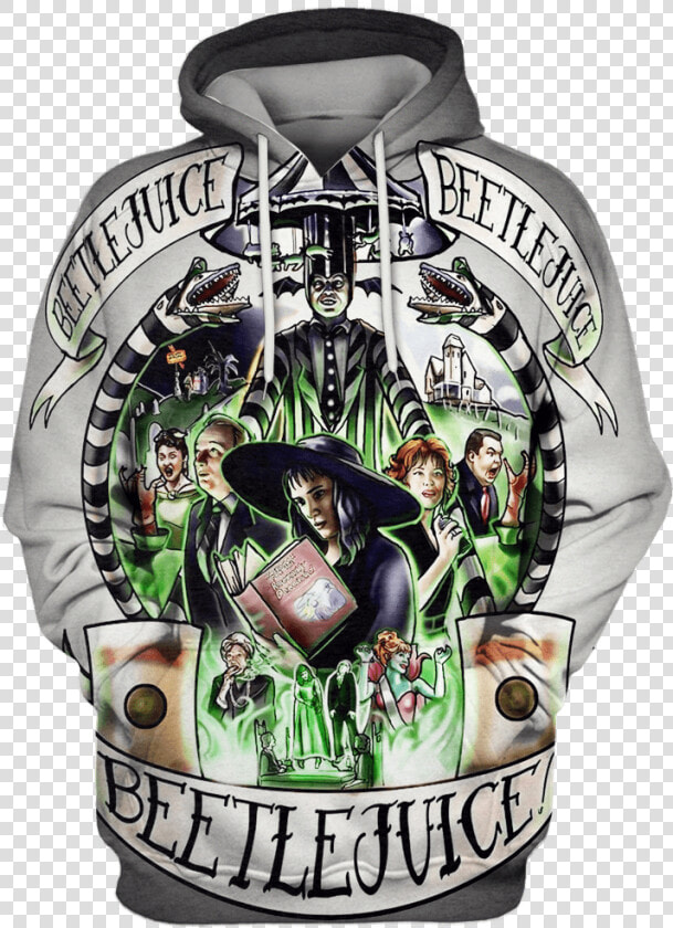 Gearhuman 3d Beetlejuice Tim Burton Hoodies   Beetlejuice Tim Burton Fan Art  HD Png DownloadTransparent PNG