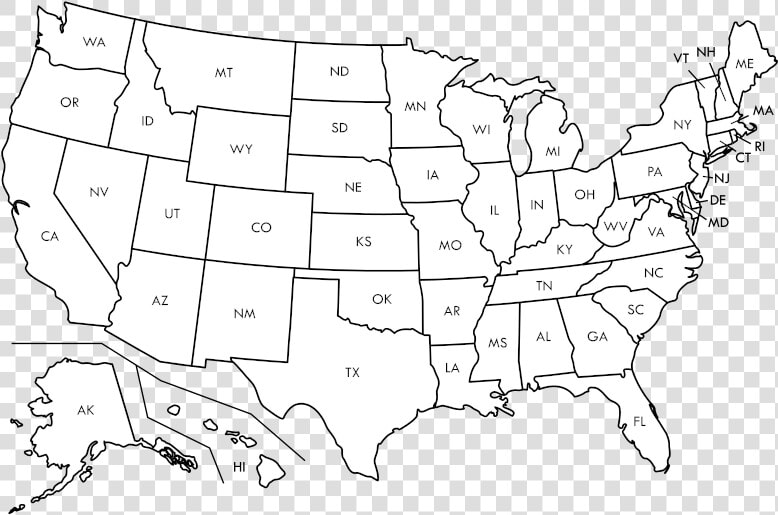 Usa Map Png   Black Printable Usa Map  Transparent PngTransparent PNG