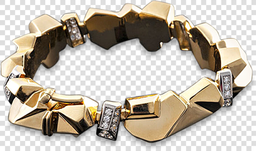 Gold Geometric Bracelet By David Webb   Bracelet  HD Png DownloadTransparent PNG